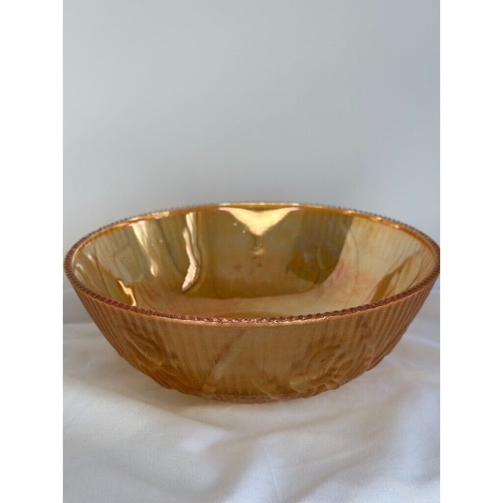 Carnival glass - Iris pattern - Marigold - 8''